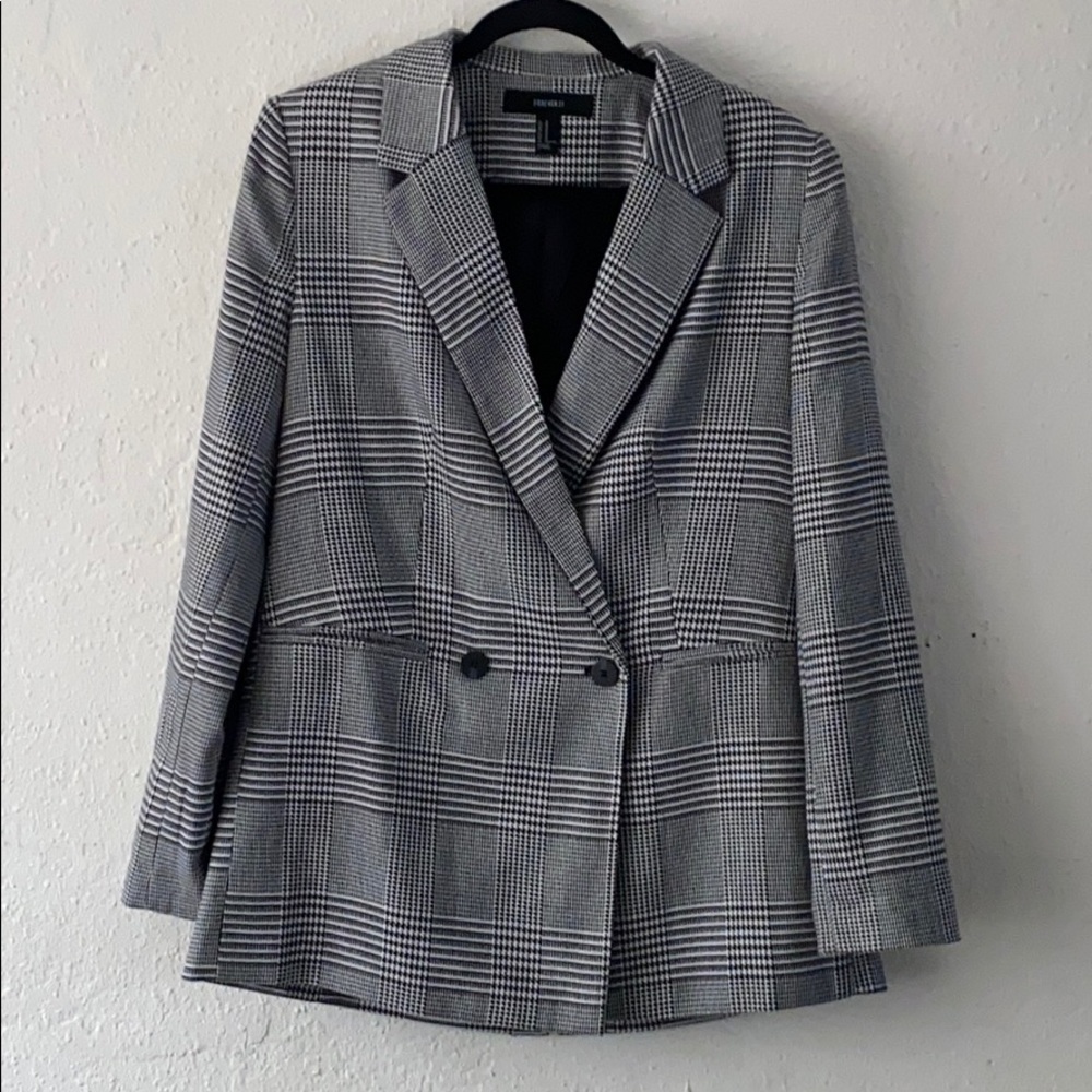 Women’s Forever 21 Plaid Blazer Sz Medium